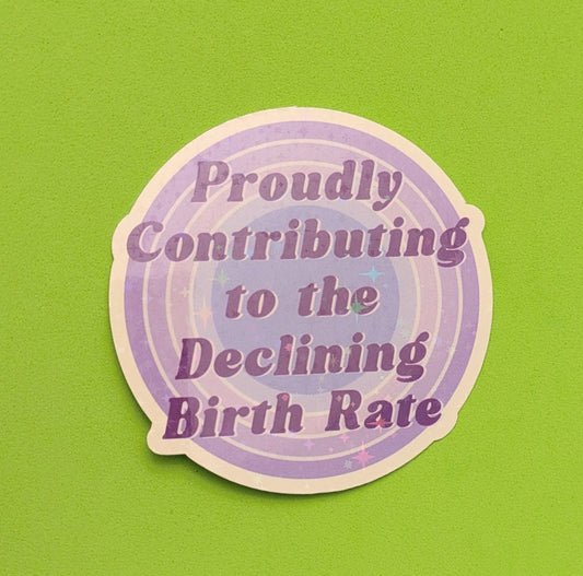 Declining Birthrate Contributor Sticker