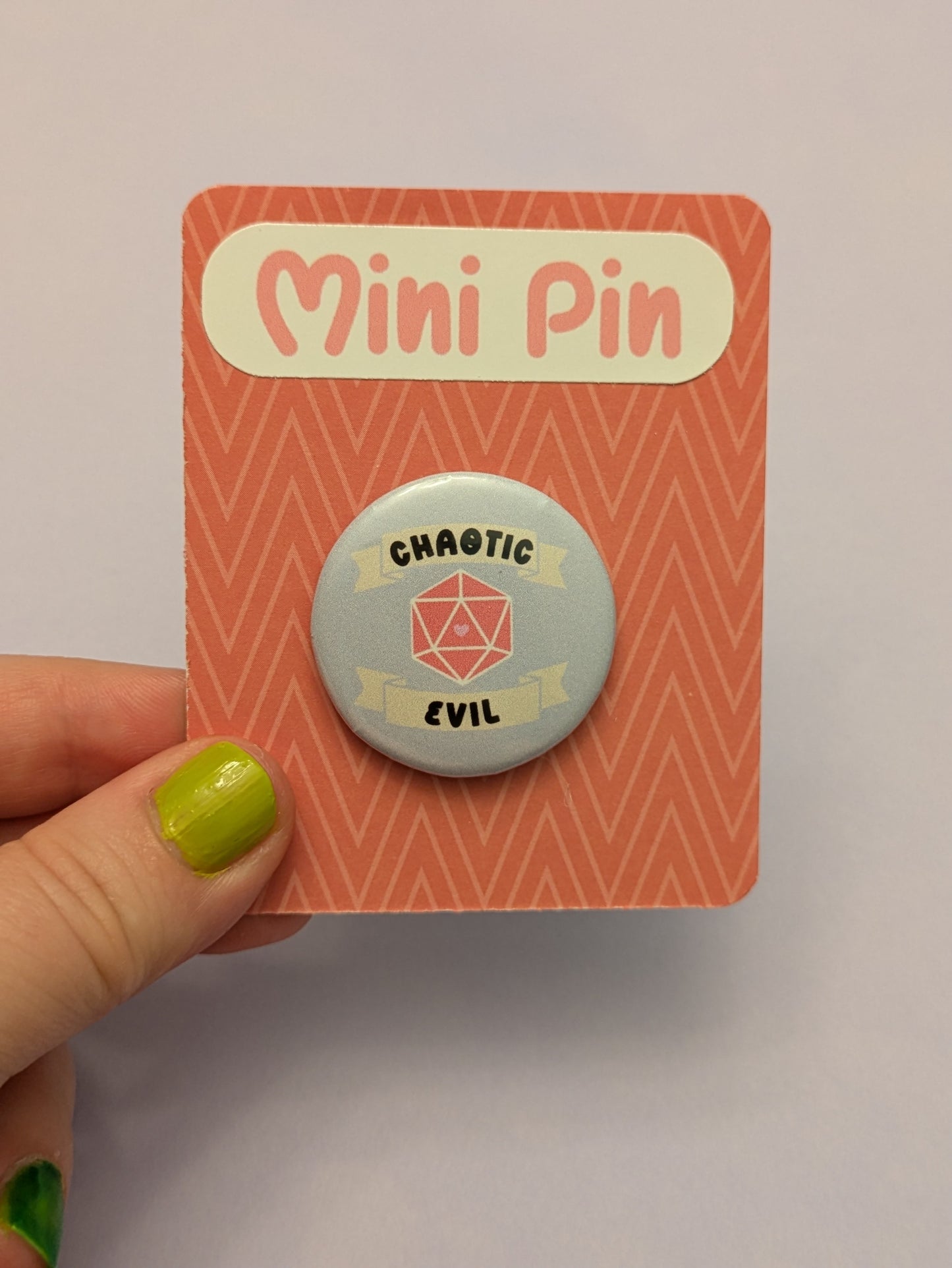 Alignment Mini Pin, DnD Pin, Mini Pinback Button
