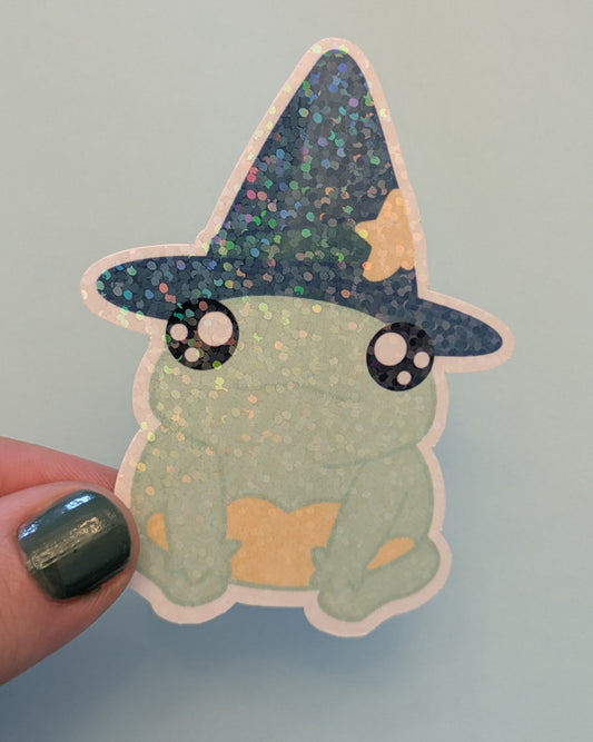 3" Holographic Wizard Frog Sticker