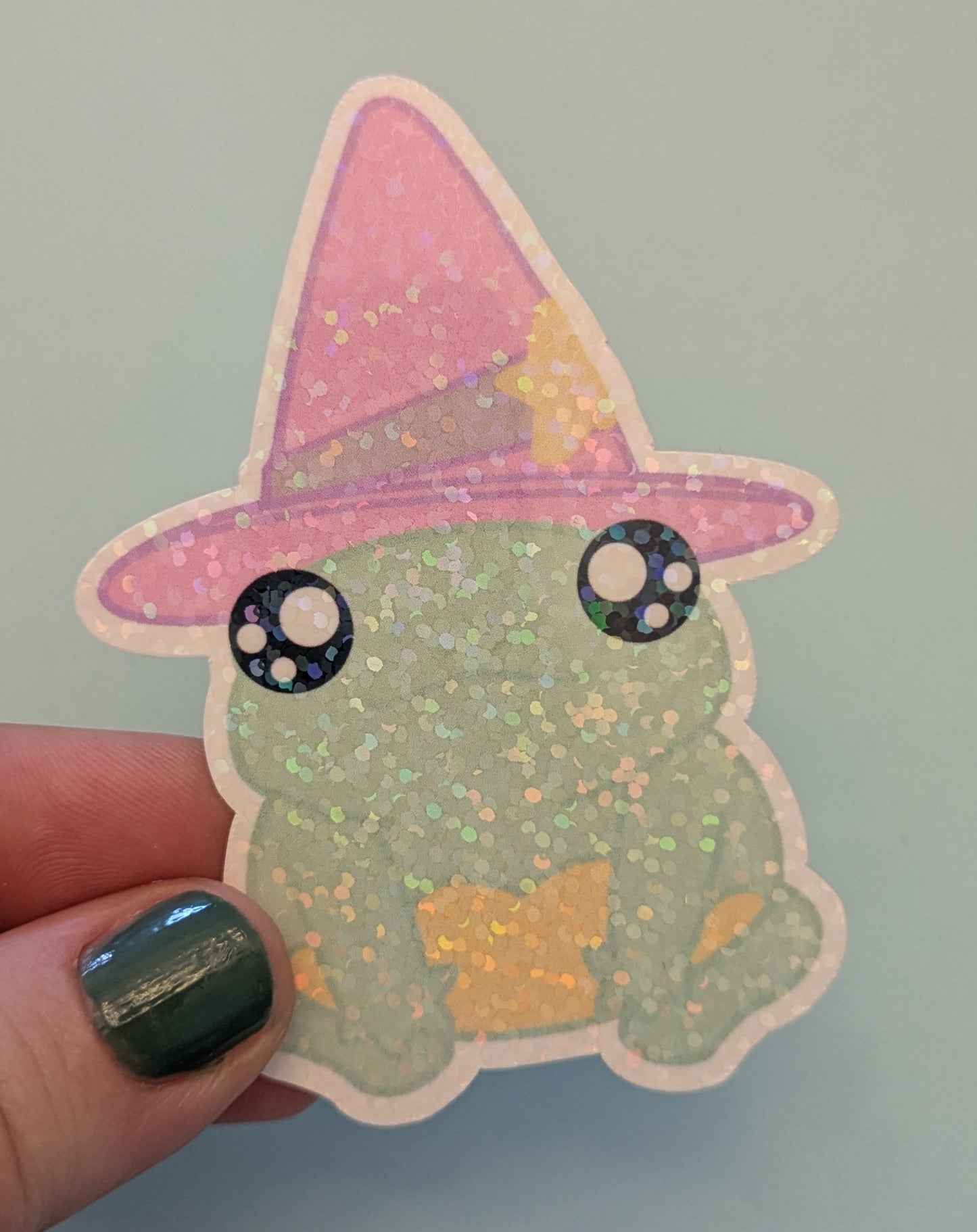 3" Holographic Wizard Frog Sticker