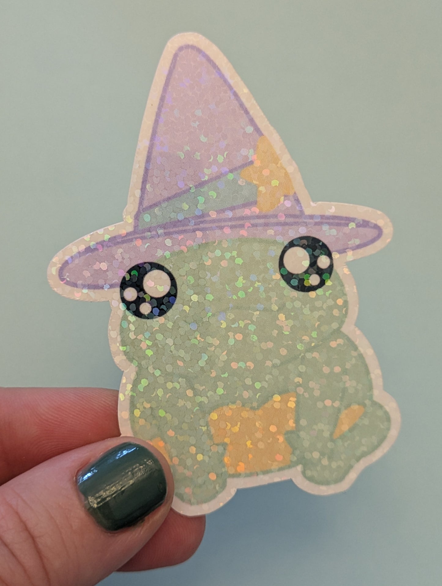 3" Holographic Wizard Frog Sticker