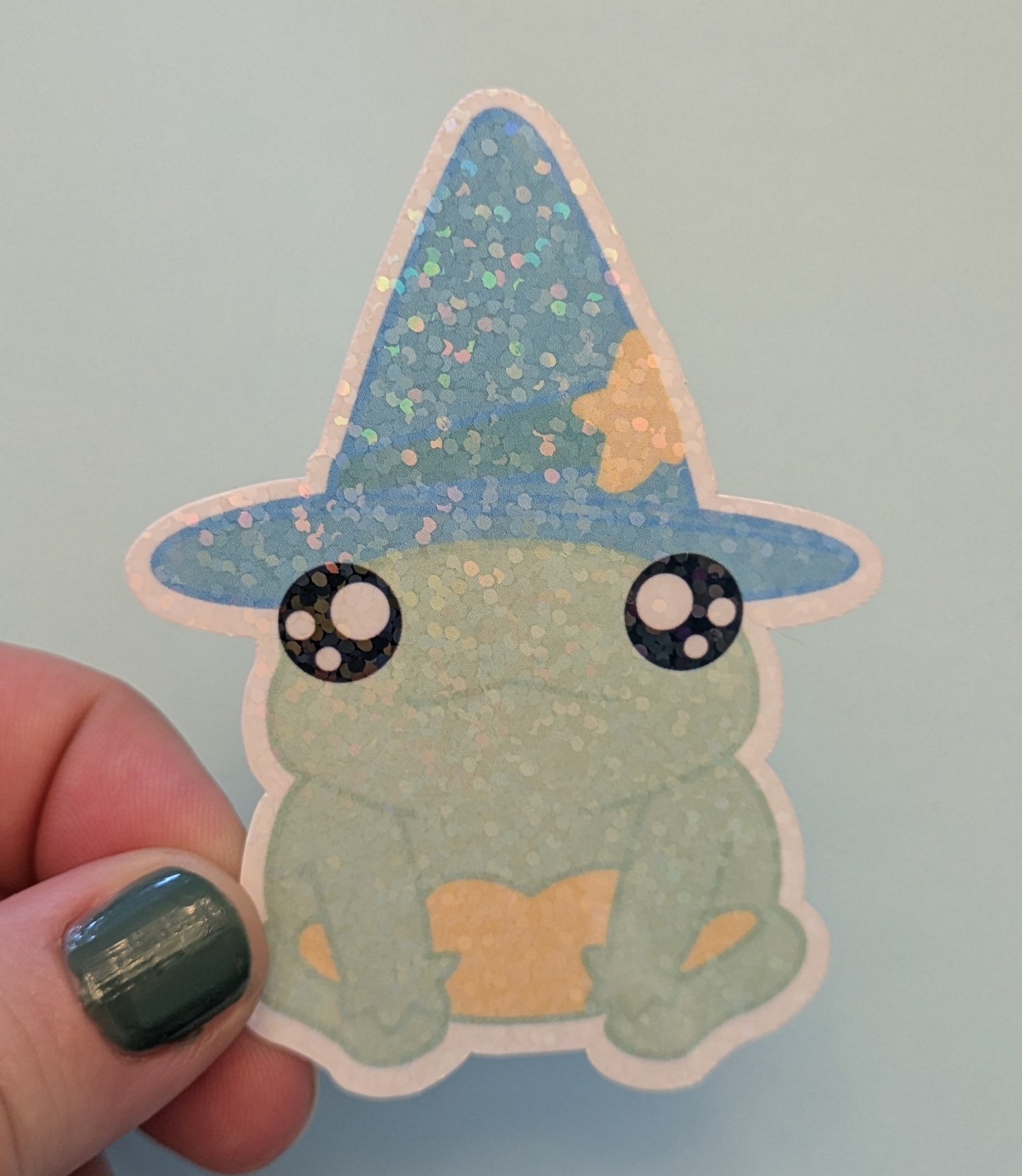 3" Holographic Wizard Frog Sticker