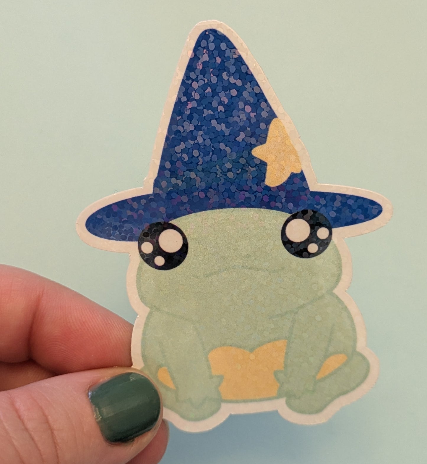 3" Holographic Wizard Frog Sticker