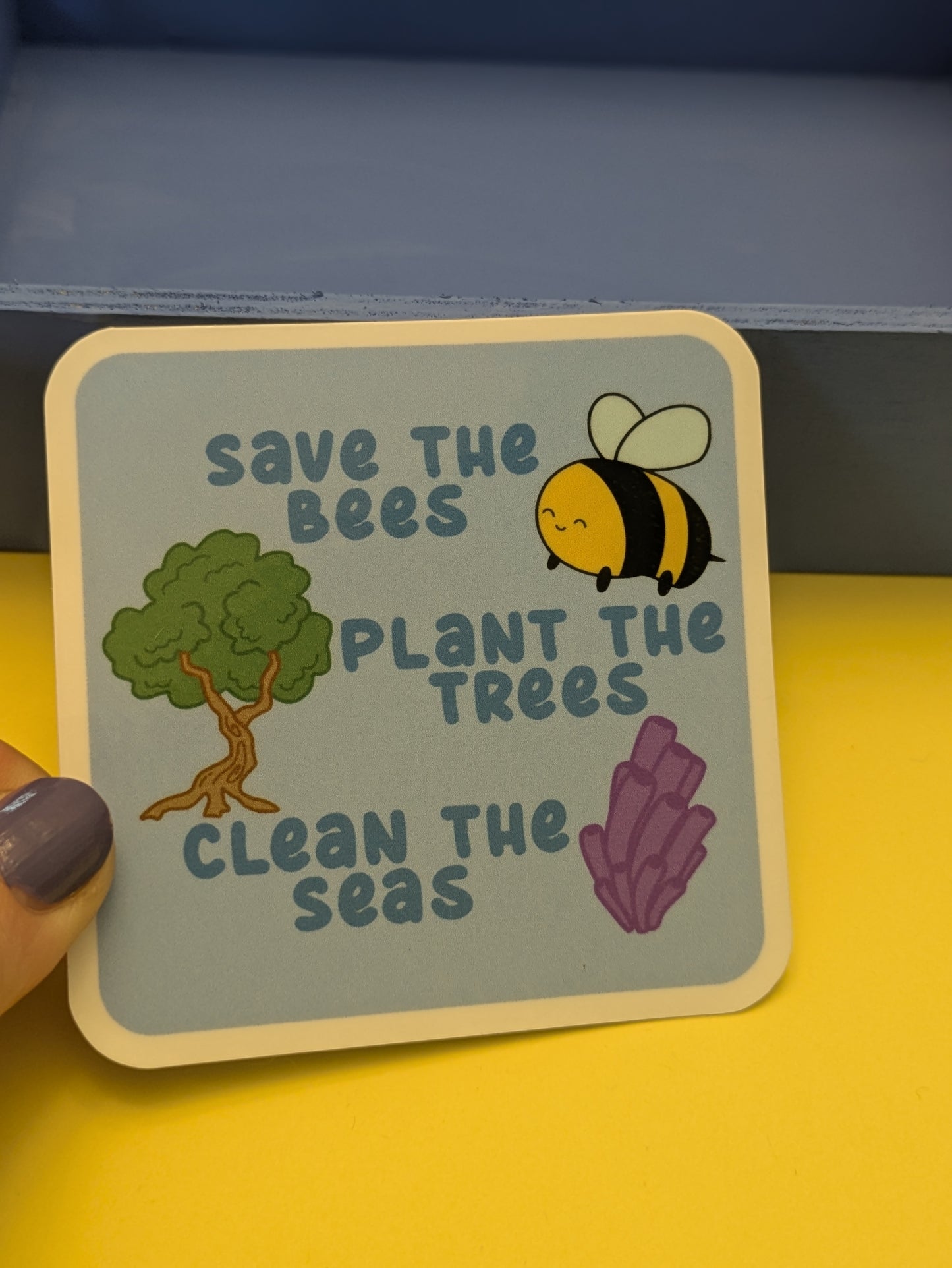 Bees Trees and Seas 3" Glossy Sticker