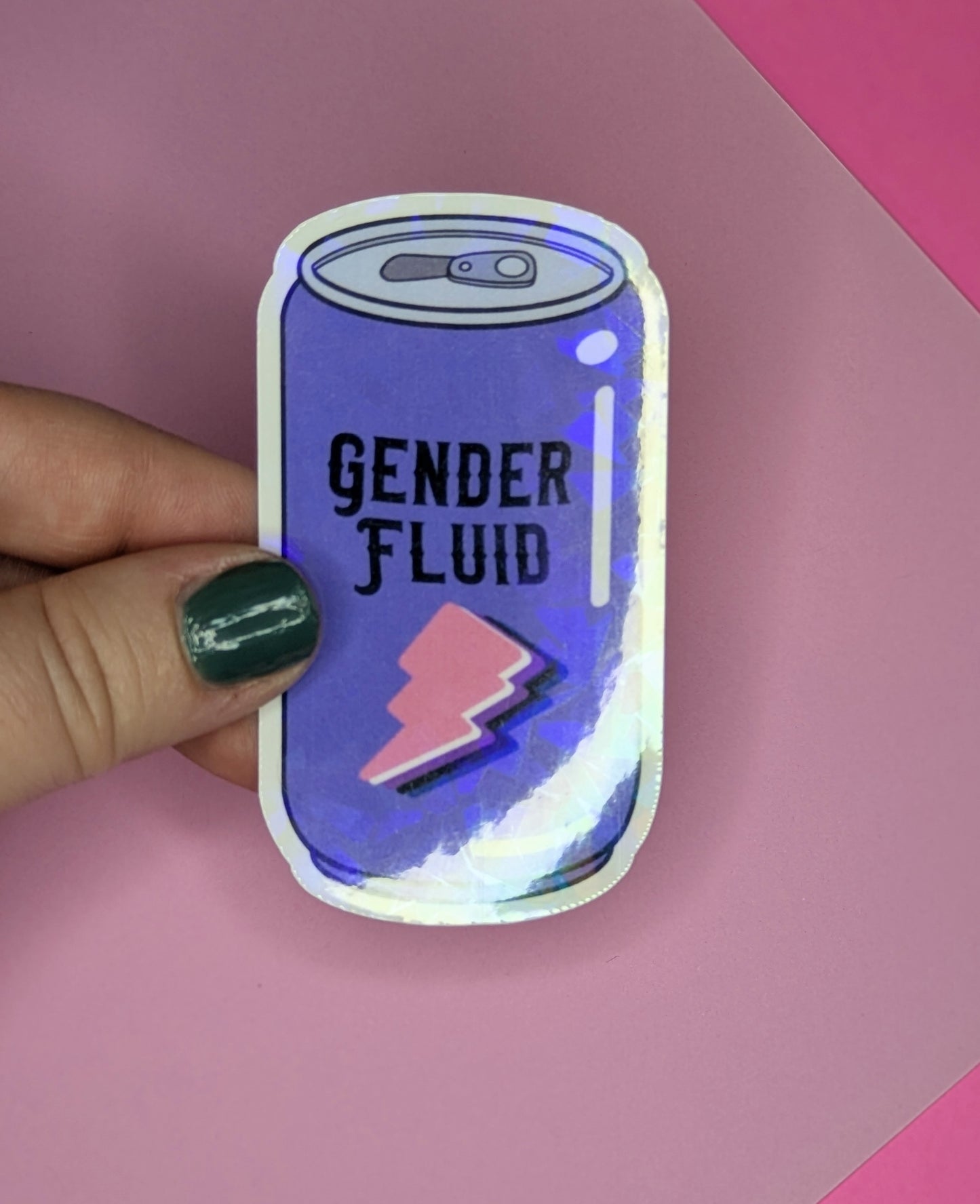 Gender Fluid 3" Holographic Sticker