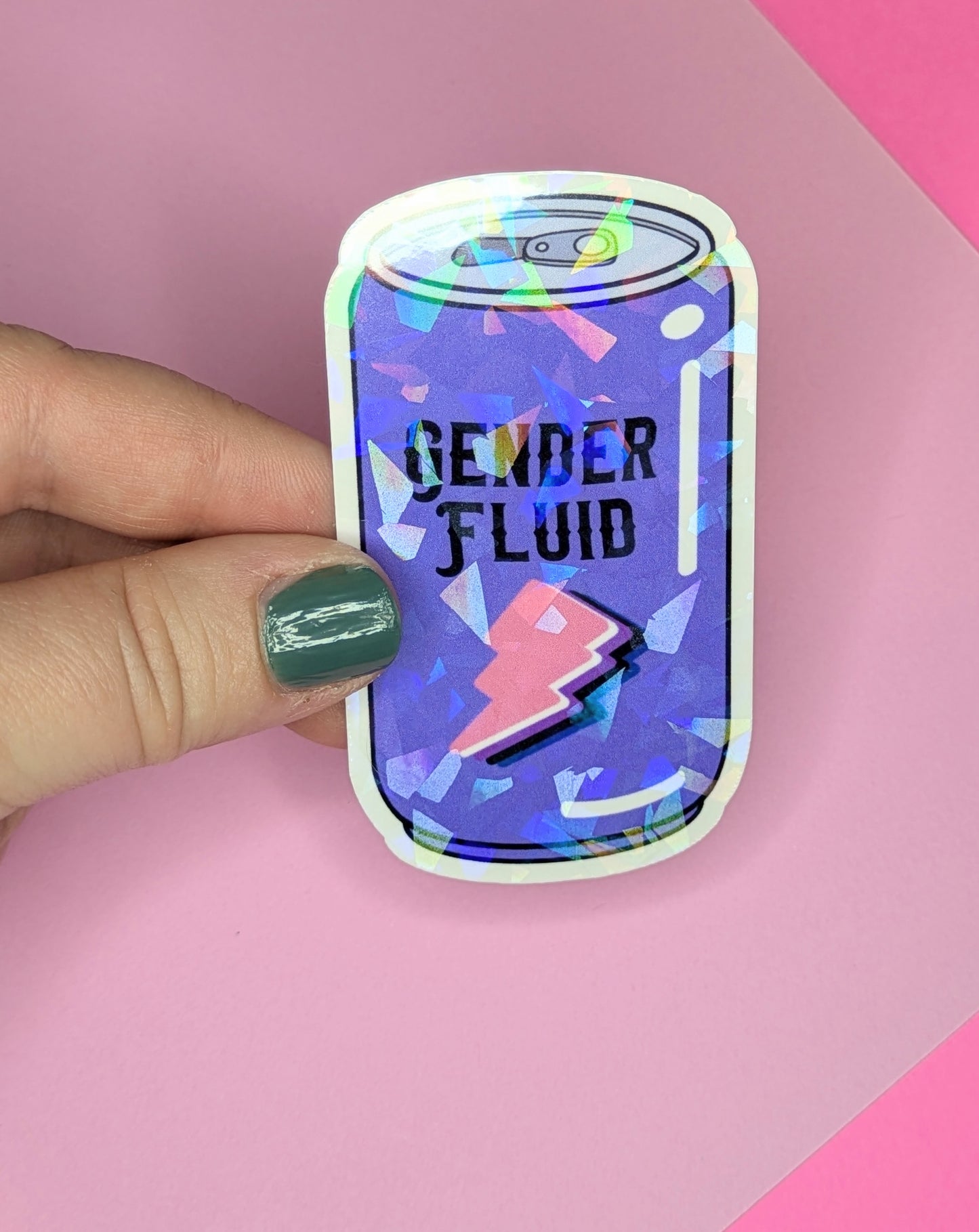 Gender Fluid 3" Holographic Sticker