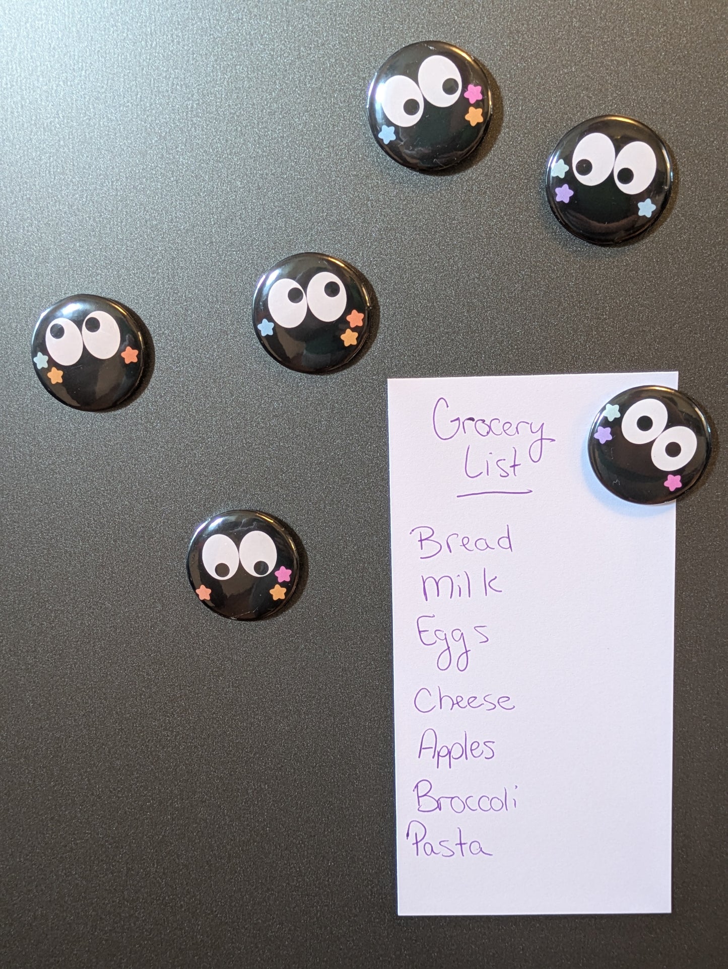 Cute Soot Ball 1.25" Magnet Set