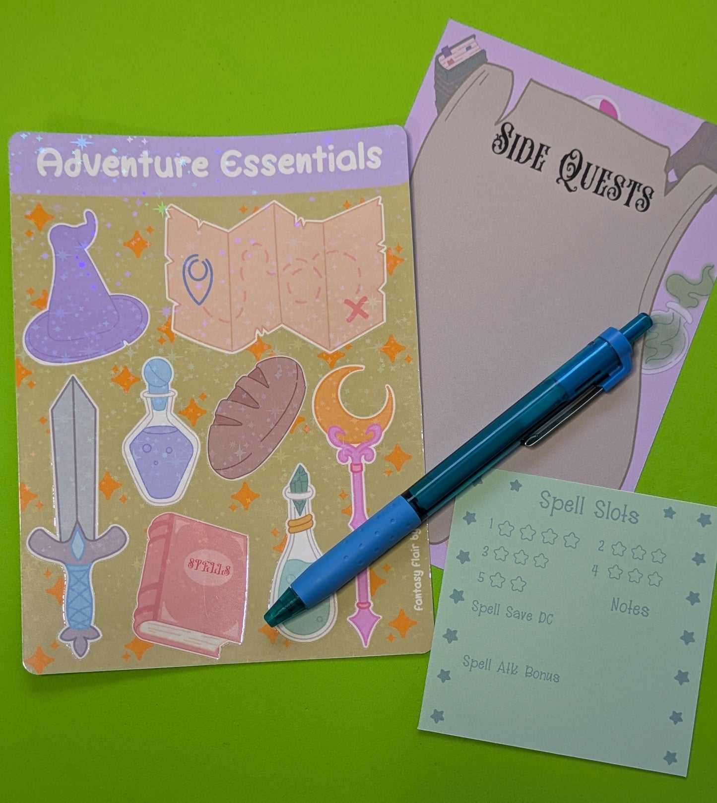 Dnd Sticker Sheet, Holographic Sticker Sheet