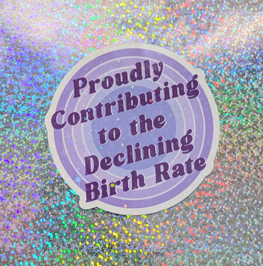 Declining Birthrate Contributor Sticker