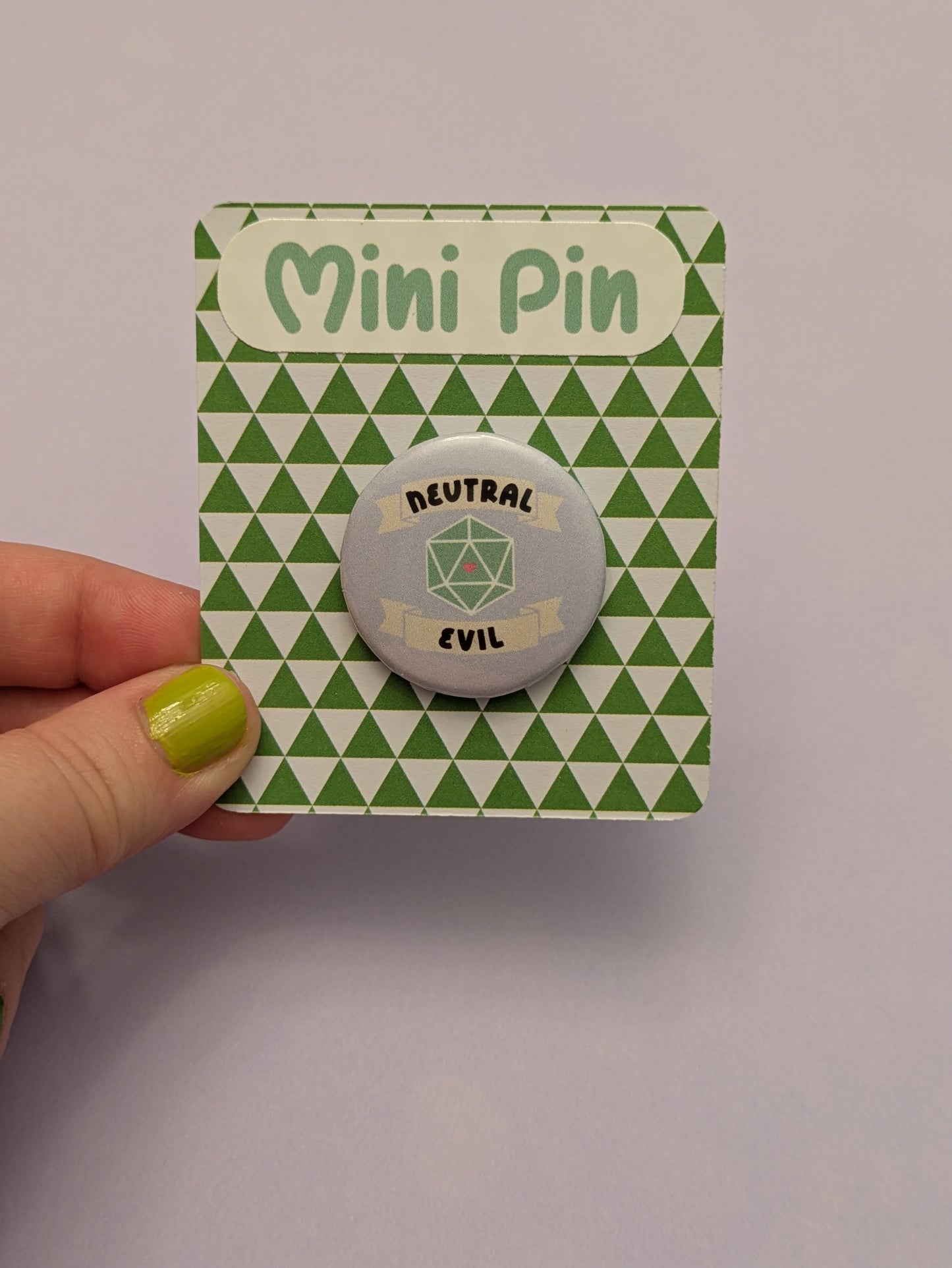 Alignment Mini Pin, DnD Pin, Mini Pinback Button