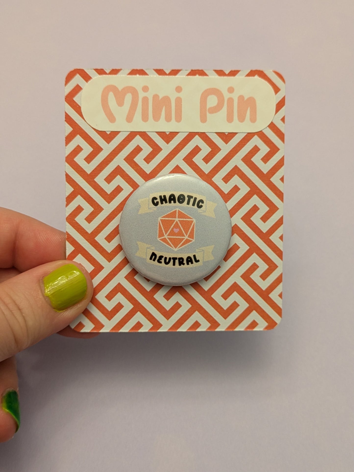 Alignment Mini Pin, DnD Pin, Mini Pinback Button