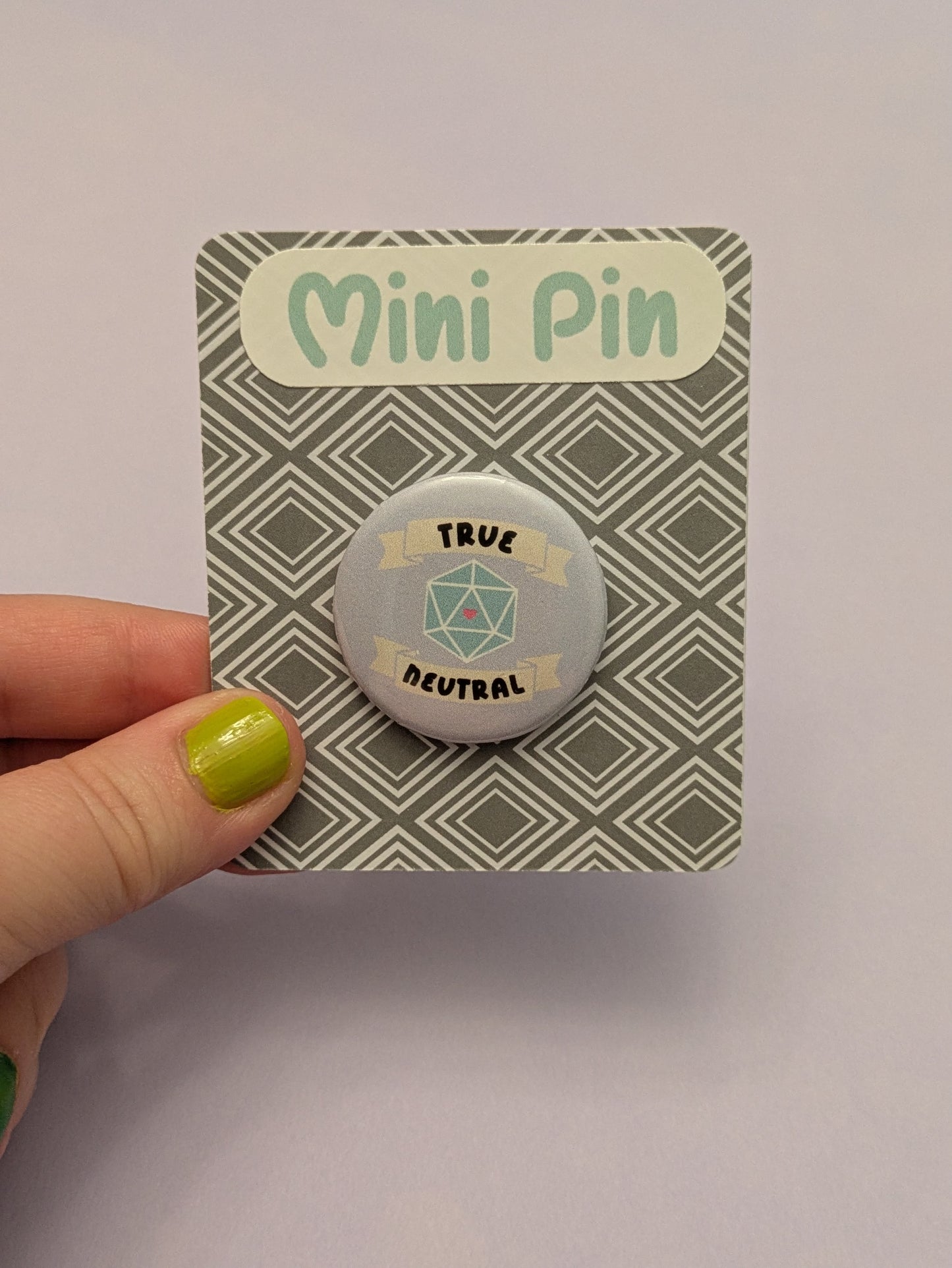 Alignment Mini Pin, DnD Pin, Mini Pinback Button