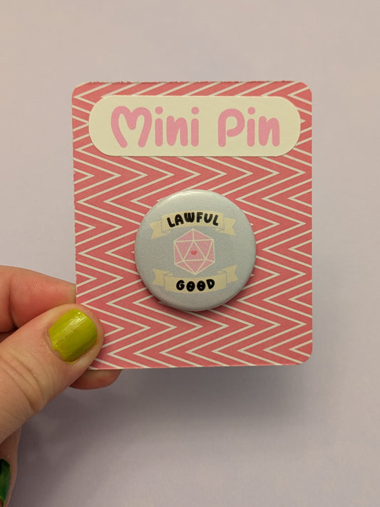 Alignment Mini Pin, DnD Pin, Mini Pinback Button