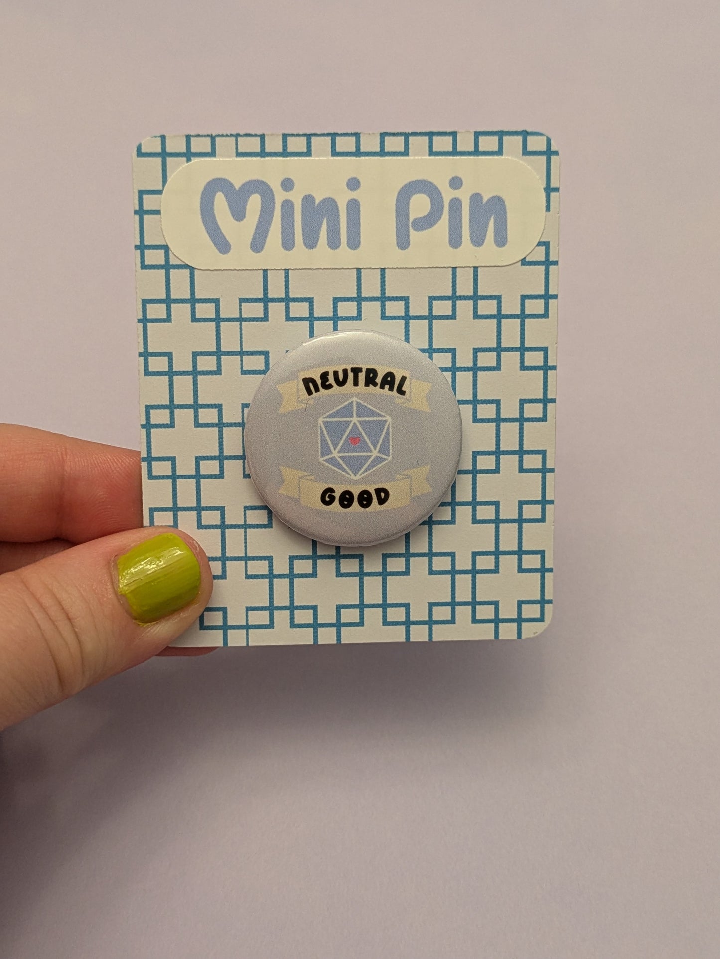 Alignment Mini Pin, DnD Pin, Mini Pinback Button