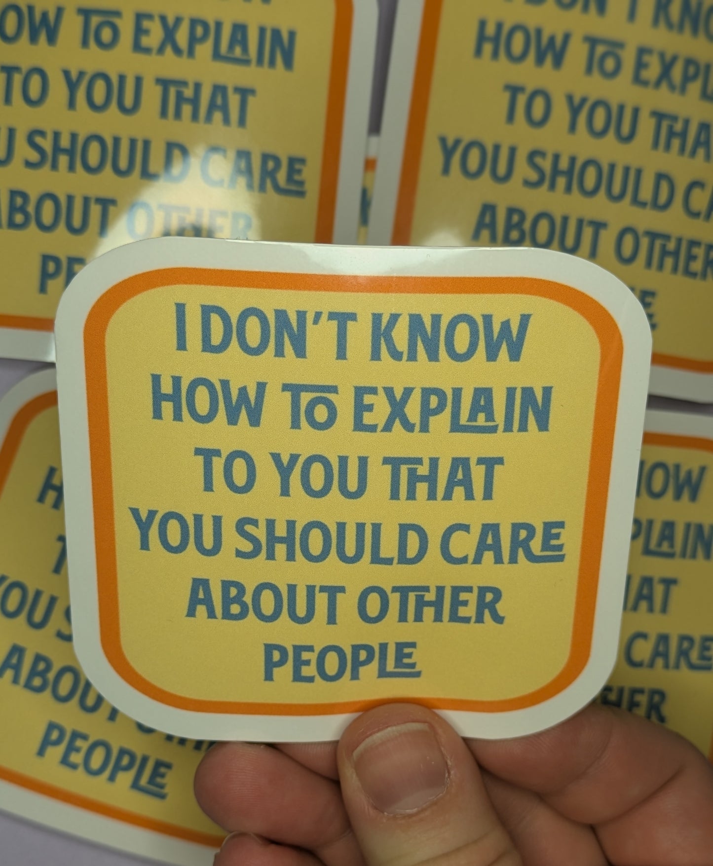 You Should Care About Other People Glossy 3" Sticker