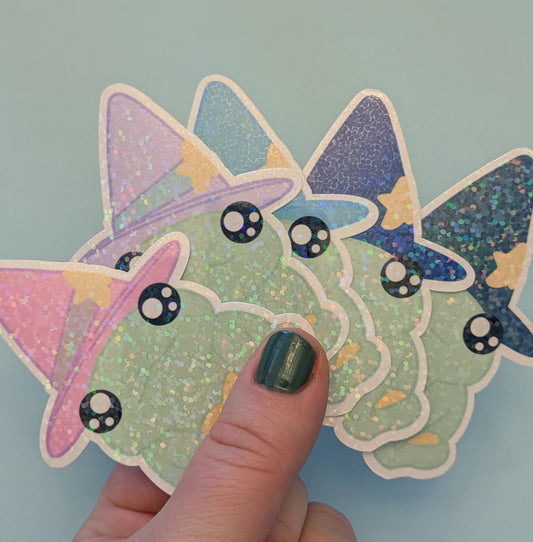 3" Holographic Wizard Frog Sticker