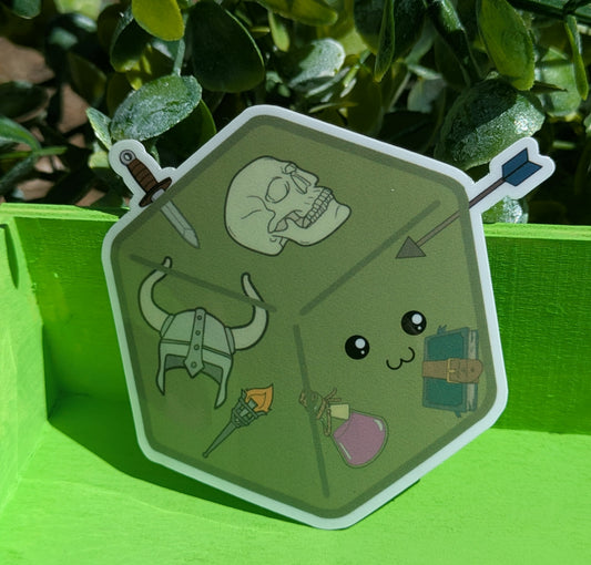 Gelatinous Cube 3" Glossy Sticker