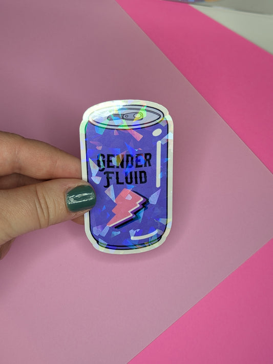 Gender Fluid 3" Holographic Sticker