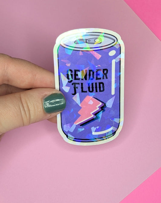 Gender Fluid 3" Holographic Sticker