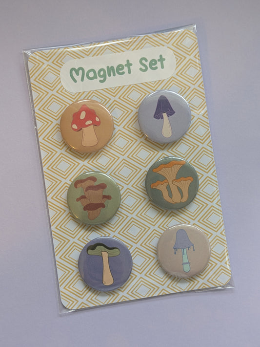 Mushroom 1.25" Magnet Set