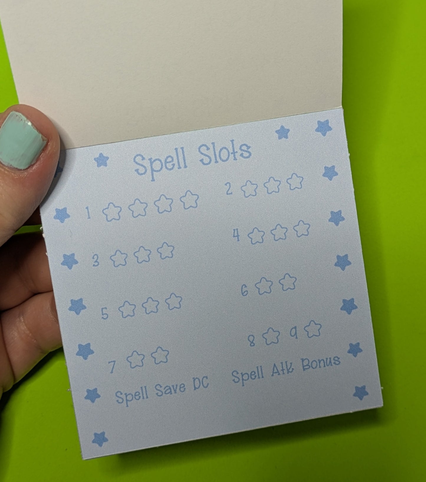 Spell Slots Mini Notepad, DnD Notepad