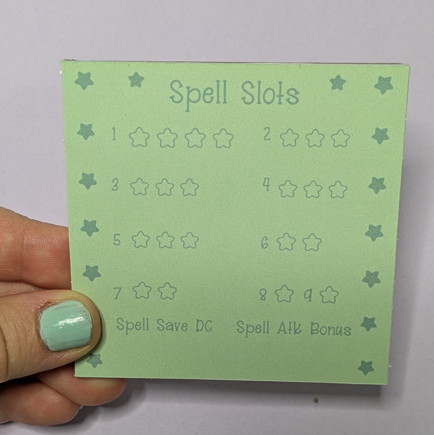 Spell Slots Mini Notepad, DnD Notepad