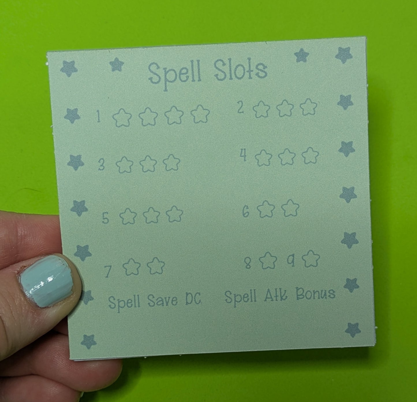 Spell Slots Mini Notepad, DnD Notepad
