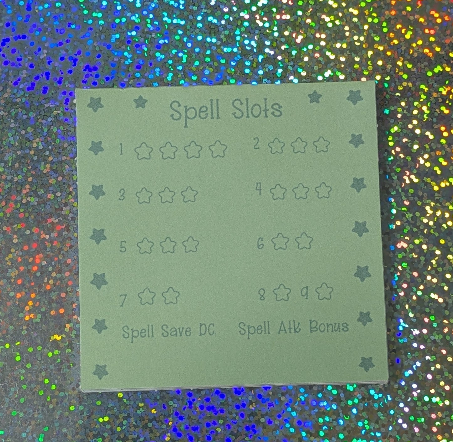 Spell Slots Mini Notepad, DnD Notepad
