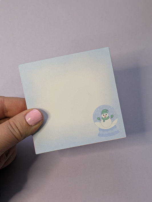 Winter Mini Notepad, Cute Stationery, Mini Notepad