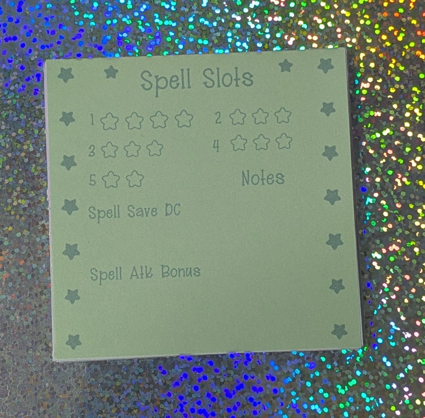 Spell Slots Mini Notepad, DnD Notepad