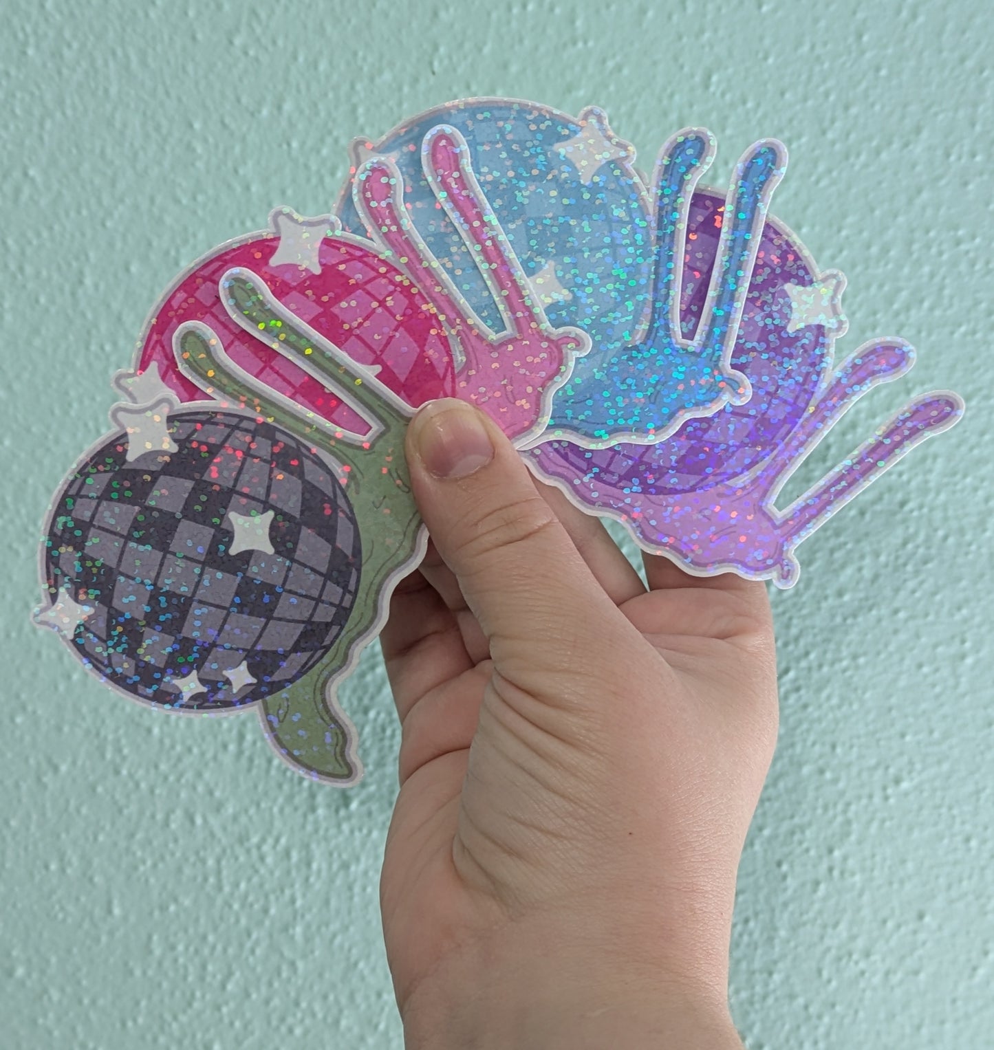 Disco Snail 3" Holographic Sticker