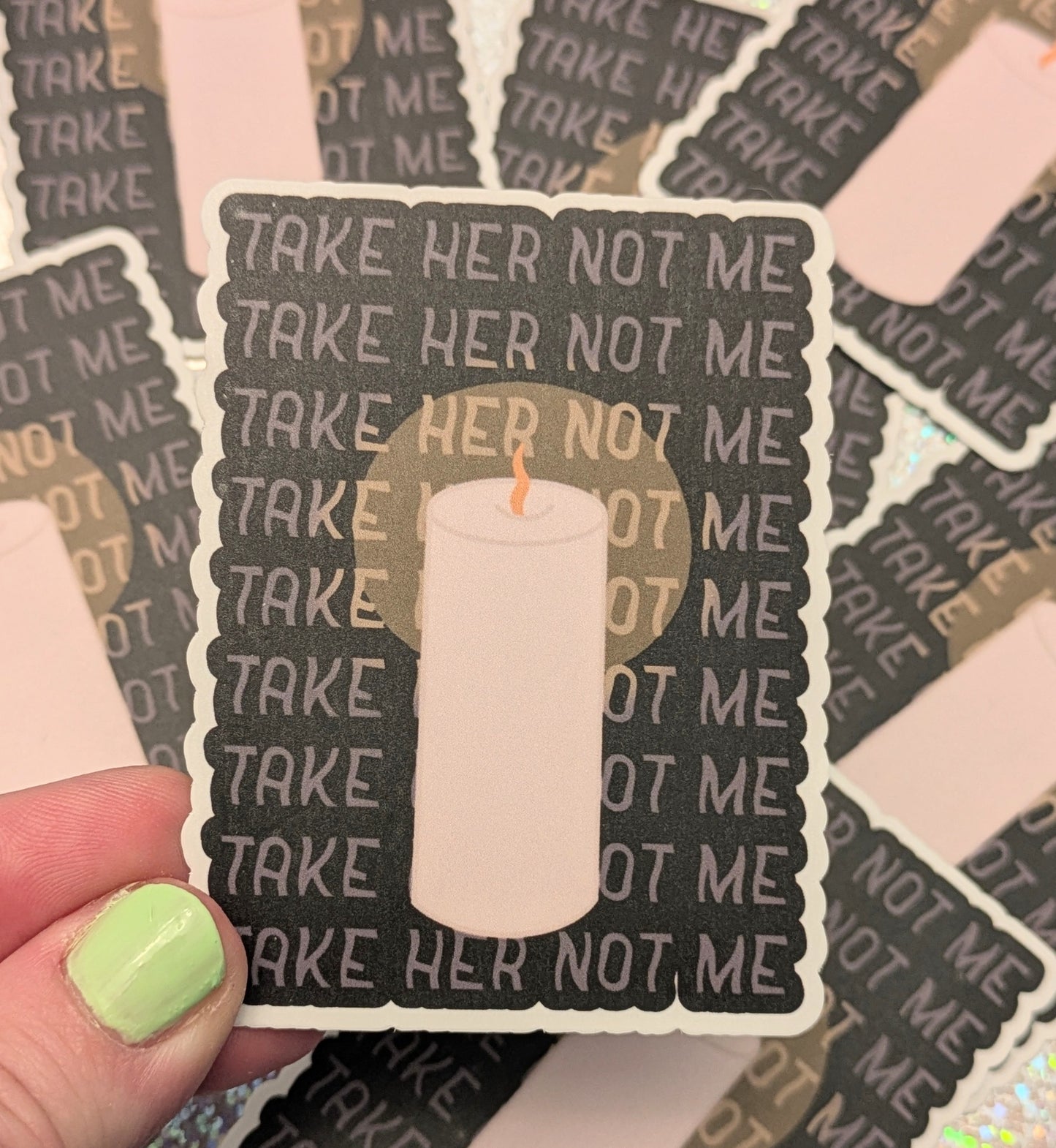 Spooky Archives, Take Her Not Me, TMA Fan Art, TMA, Horror Podcast, Candle Sticker, Spooky Sticker