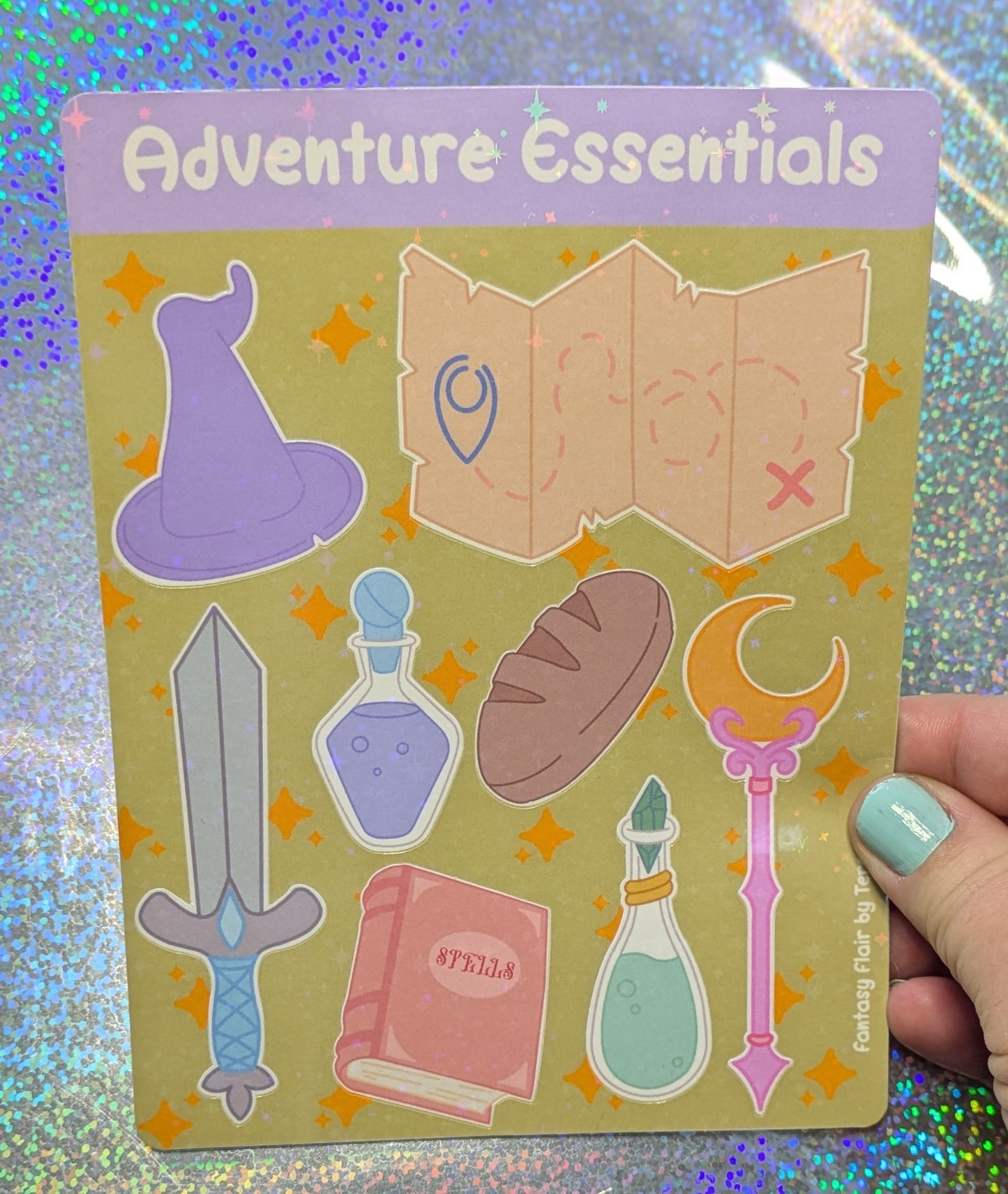 Dnd Sticker Sheet, Holographic Sticker Sheet