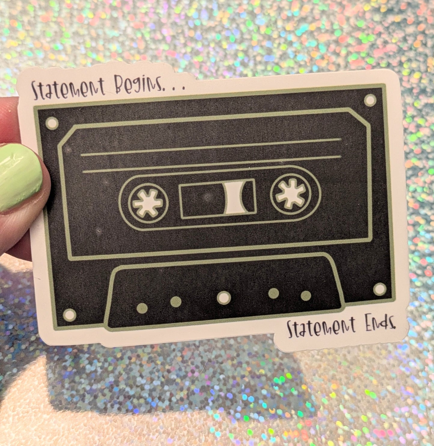 Spooky Archives, Statement Begins, TMA Fan Art, Cassette Sticker, TMA Statement