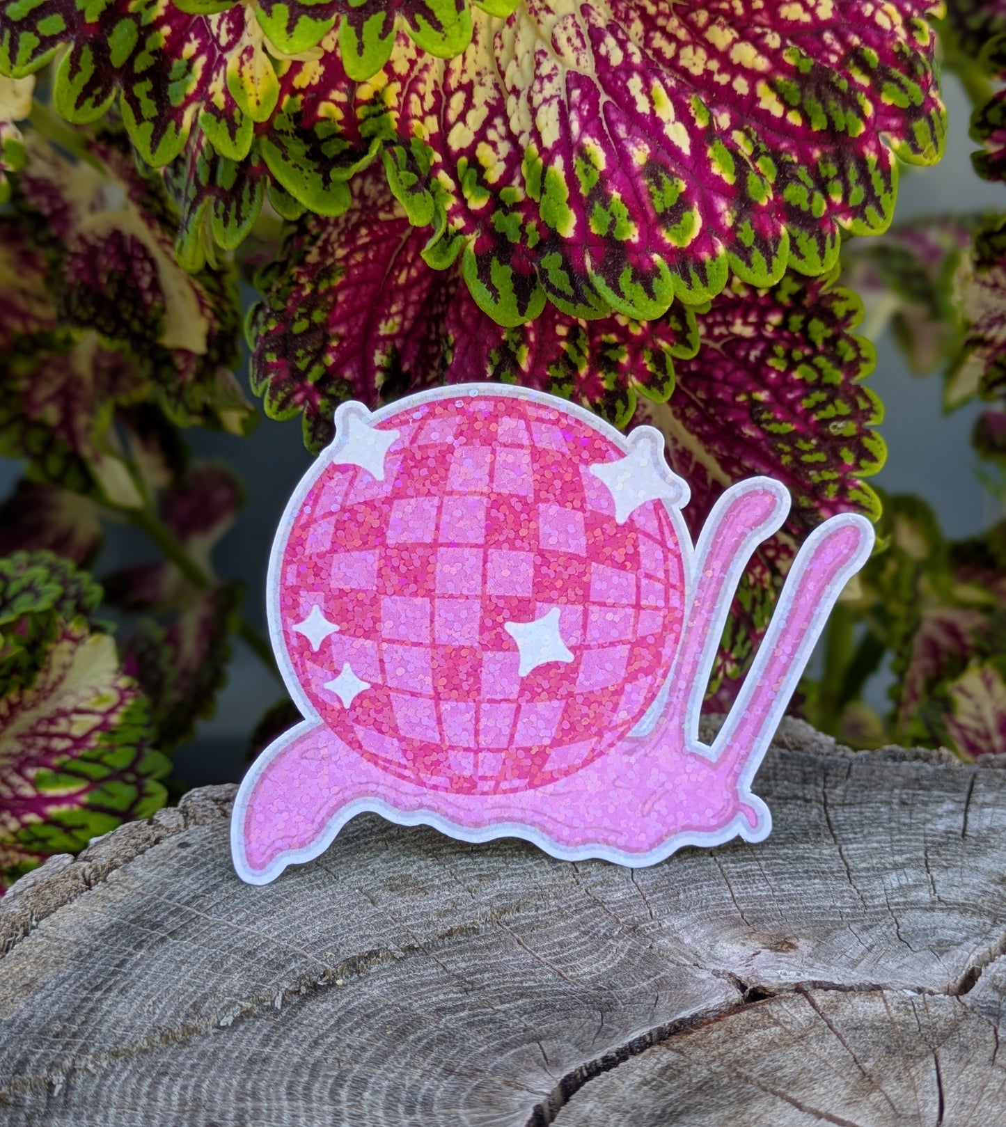 Disco Snail 3" Holographic Sticker