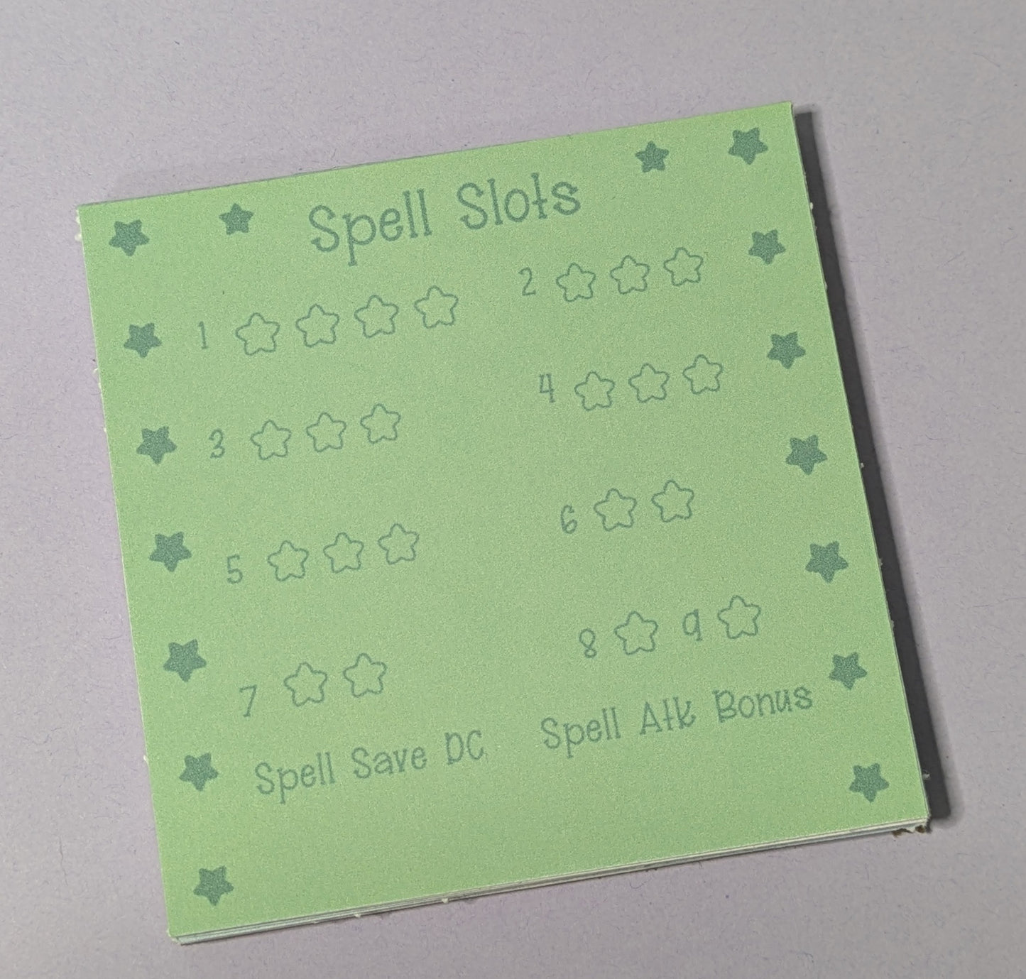 Spell Slots Mini Notepad, DnD Notepad