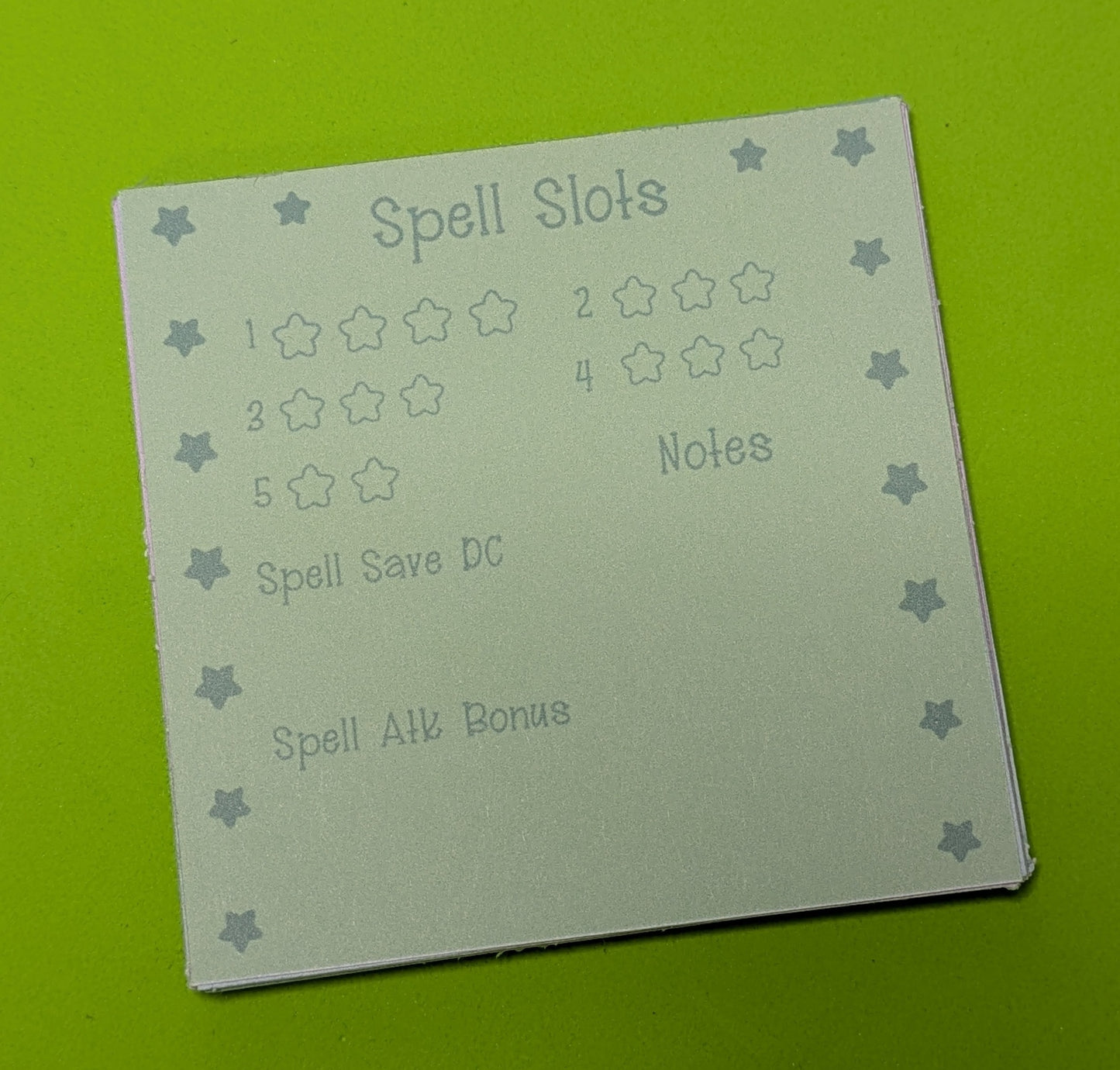 Spell Slots Mini Notepad, DnD Notepad