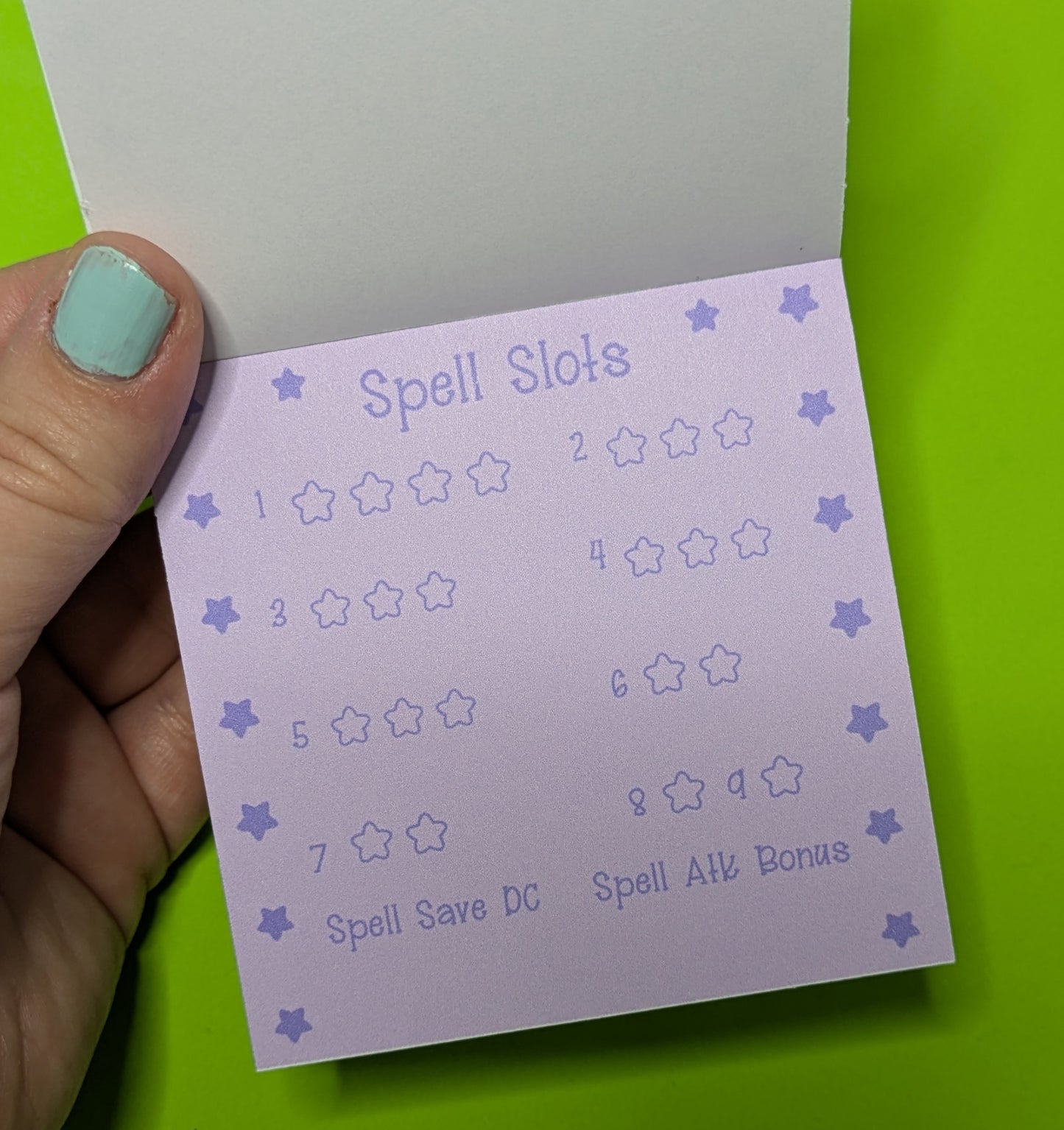 Spell Slots Mini Notepad, DnD Notepad