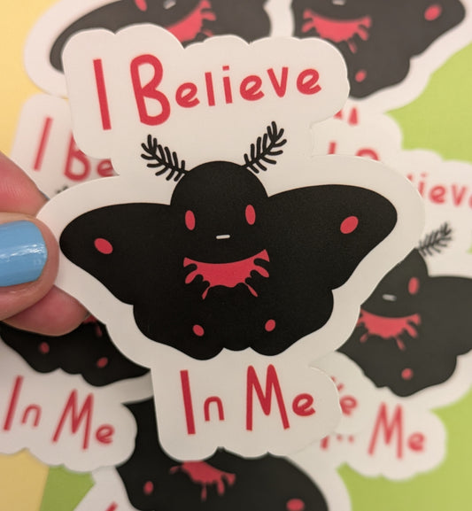Mothman 3" Matte Vinyl Sticker
