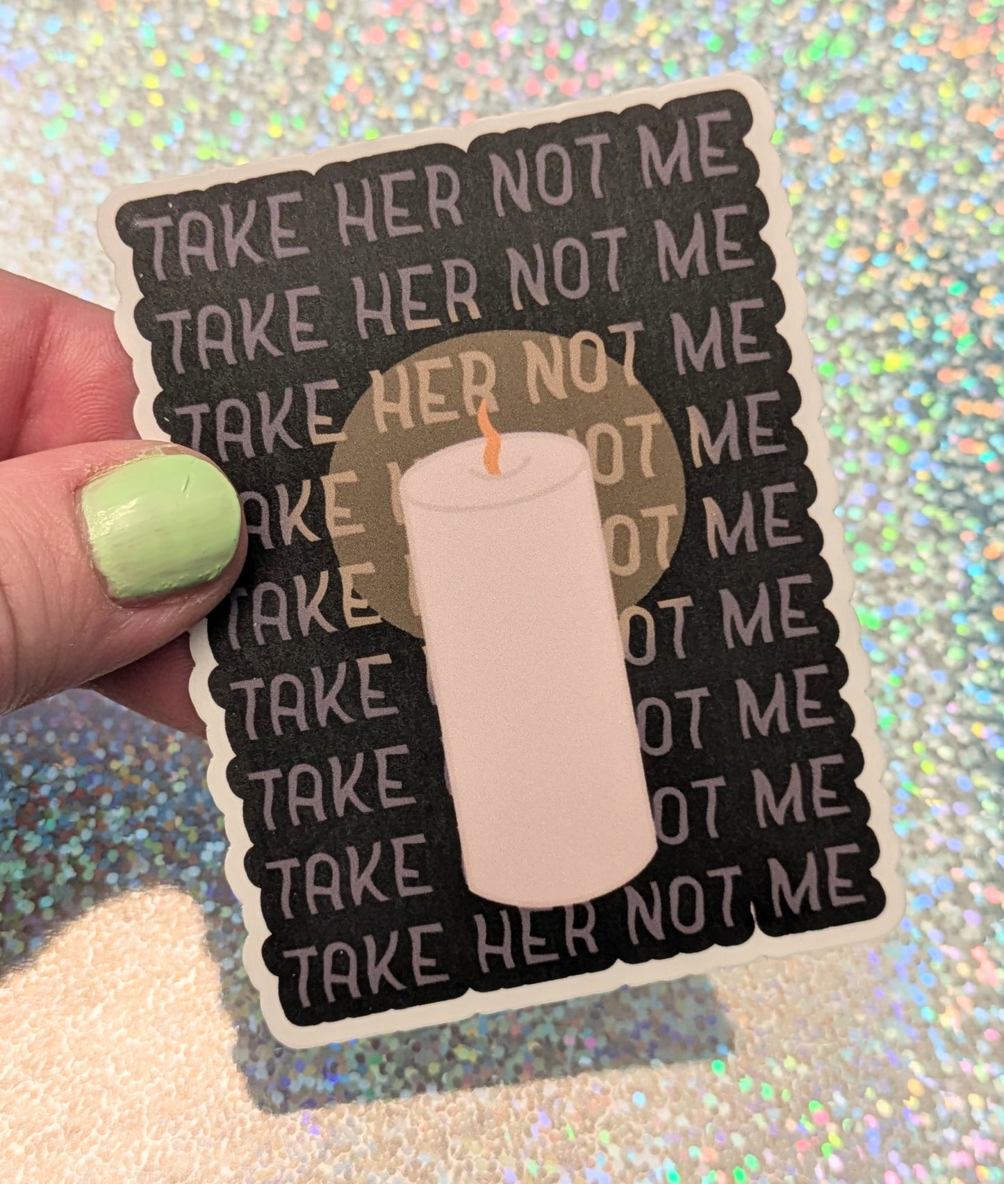Spooky Archives, Take Her Not Me, TMA Fan Art, TMA, Horror Podcast, Candle Sticker, Spooky Sticker