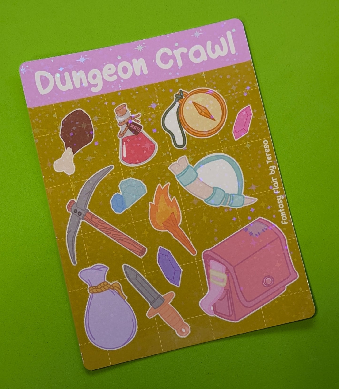 Dnd Sticker Sheet, Holographic Sticker Sheet