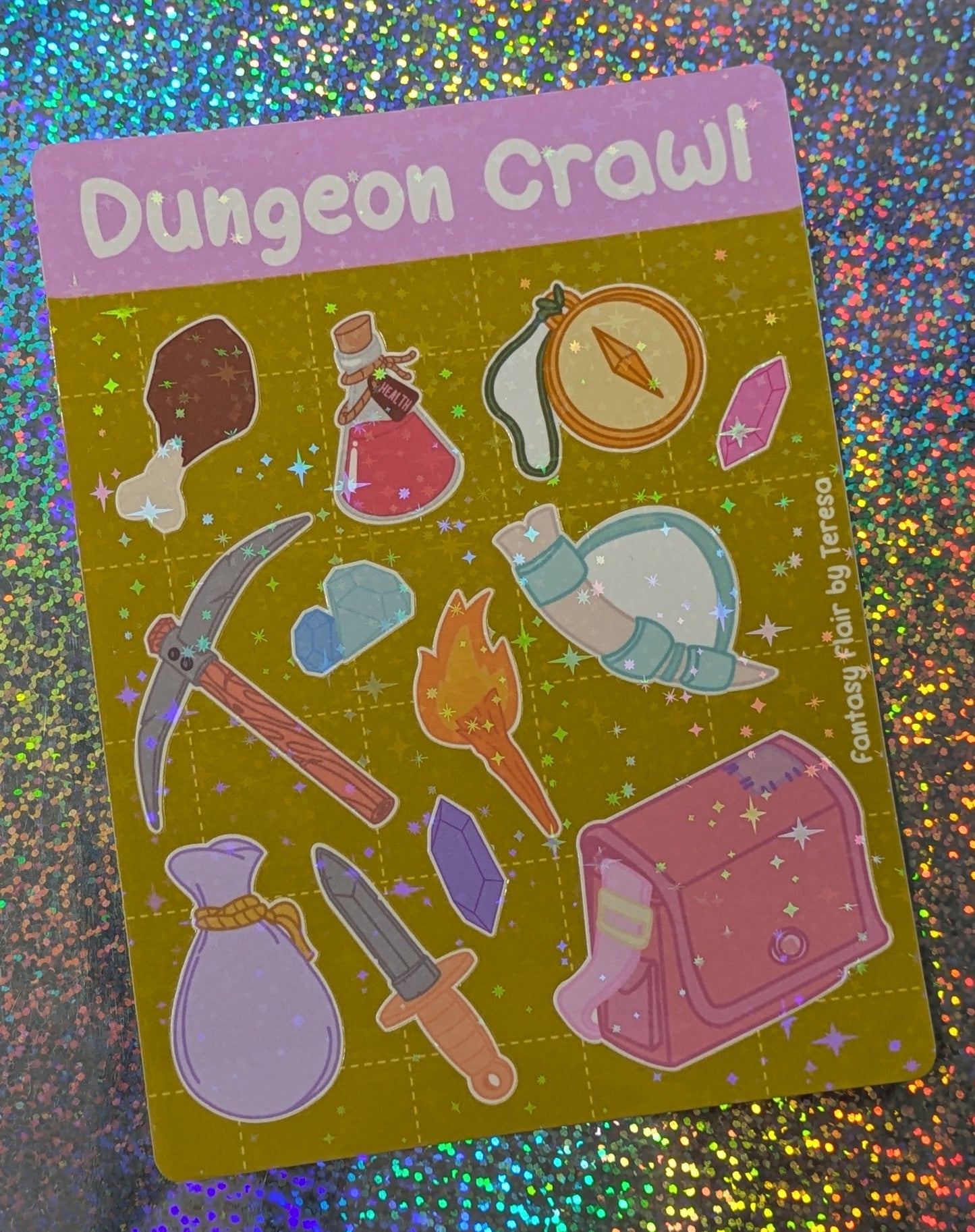Dnd Sticker Sheet, Holographic Sticker Sheet