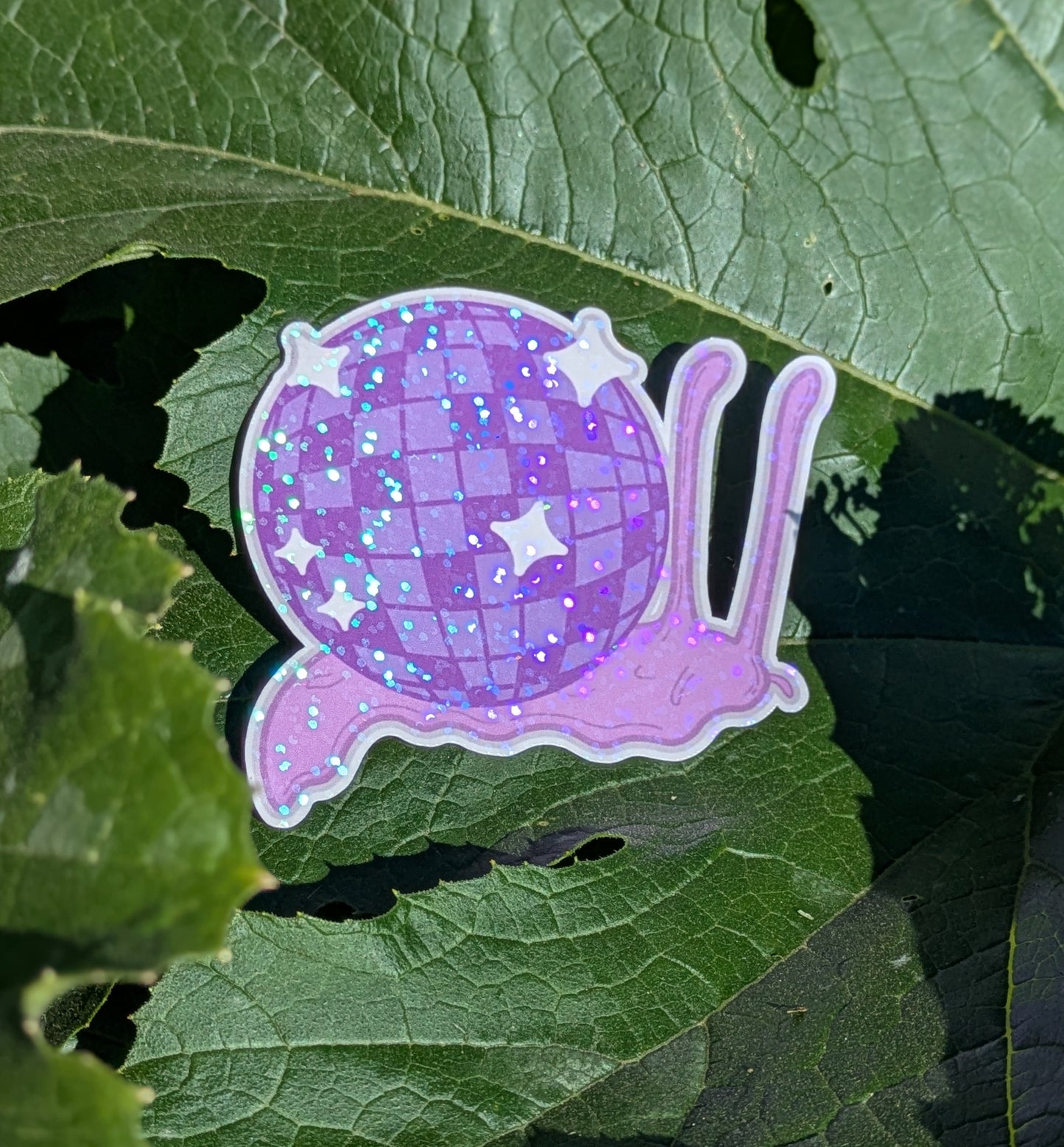 Disco Snail 3" Holographic Sticker