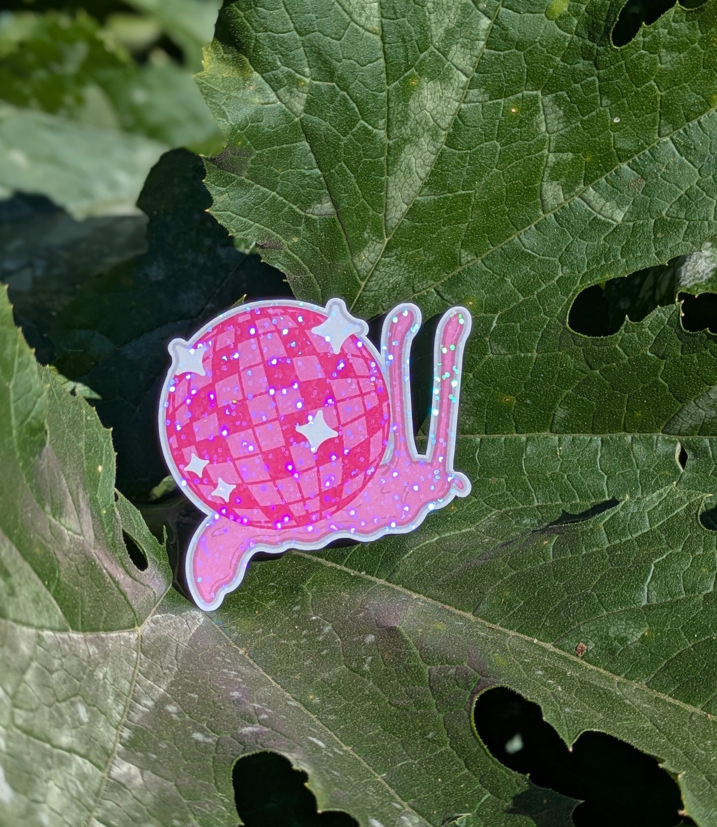 Disco Snail 3" Holographic Sticker