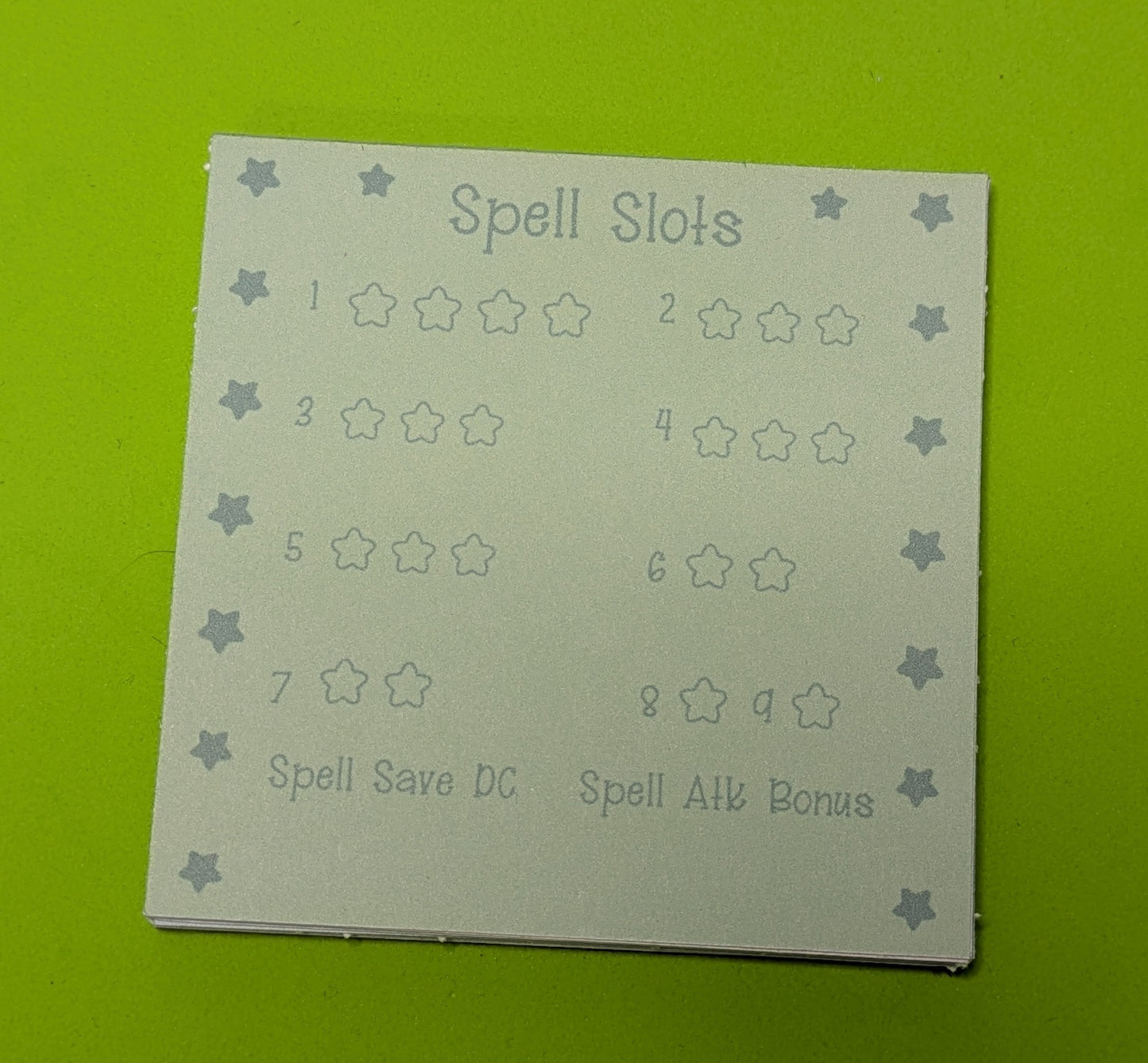 Spell Slots Mini Notepad, DnD Notepad