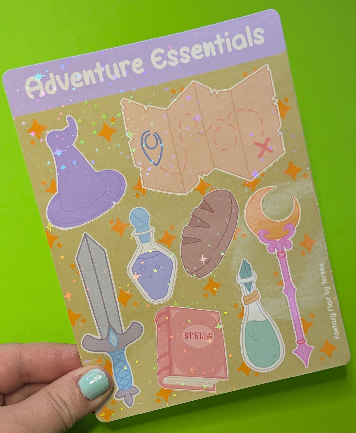 Dnd Sticker Sheet, Holographic Sticker Sheet