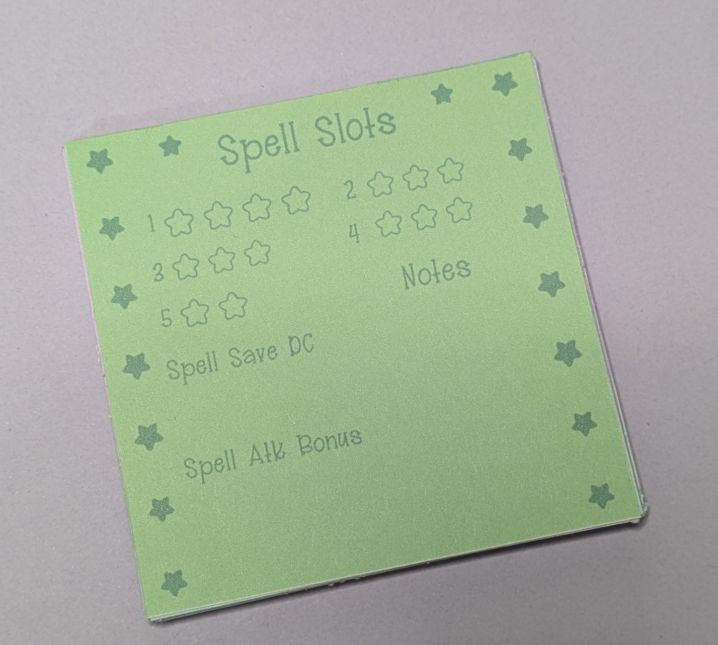 Spell Slots Mini Notepad, DnD Notepad