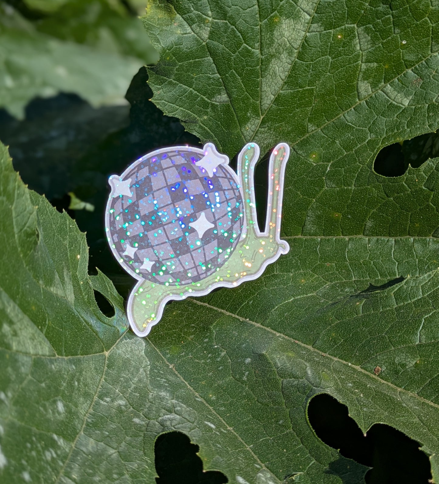 Disco Snail 3" Holographic Sticker