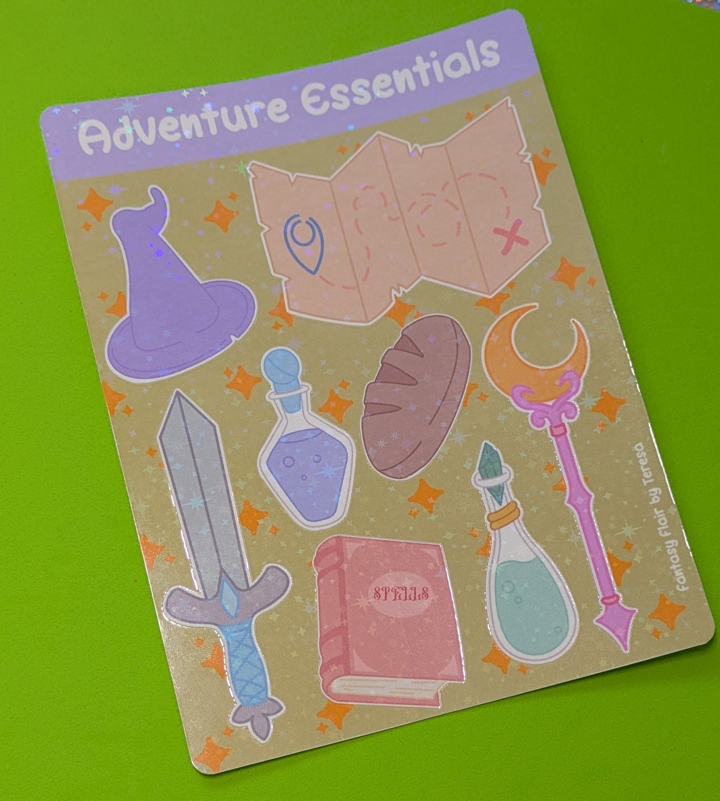 Dnd Sticker Sheet, Holographic Sticker Sheet