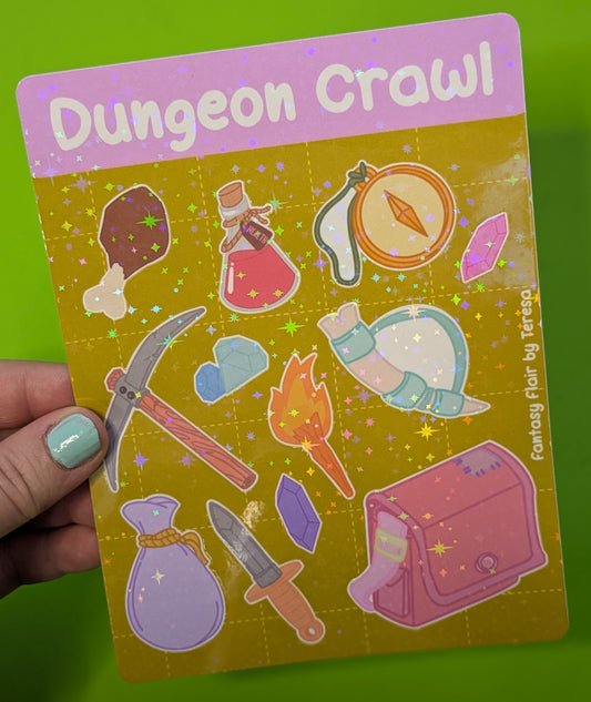 Dnd Sticker Sheet, Holographic Sticker Sheet